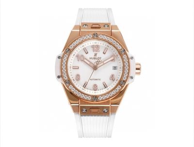 MS Factory Hublot Big Bang Rose gold steel case with White diamond Watch